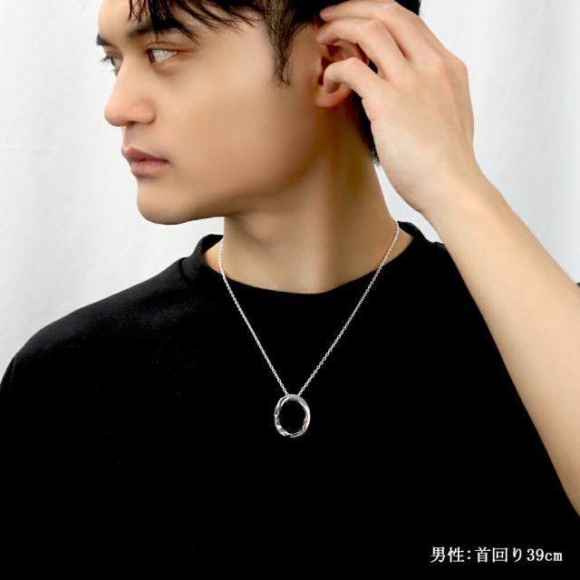 Revellia Coutour pendant 流動 曲線 サークル ネックレス ペンダント ペンダントトップ ペンダントチャーム シルバー 925 丸型 楕円 フレーム 煙_3