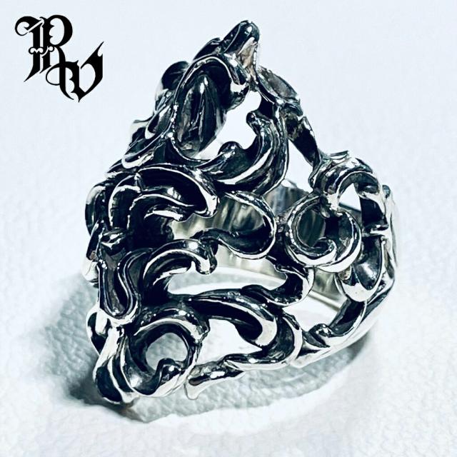 Revellia Aglaia M リング 指輪 10〜18号 シルバー 925 アート 造形 芸術 現代 美術 植物 曲線 幅広 存在感 シルバーリング メンズ レディース 男性