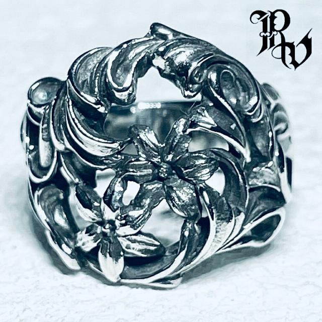 Revellia Lil リング 指輪 8〜18号 シルバー 925 花 フラワー モチーフ 植物 シルバーリング メンズ レディース 男性 女性 彼氏 彼女 ブランド 記念日