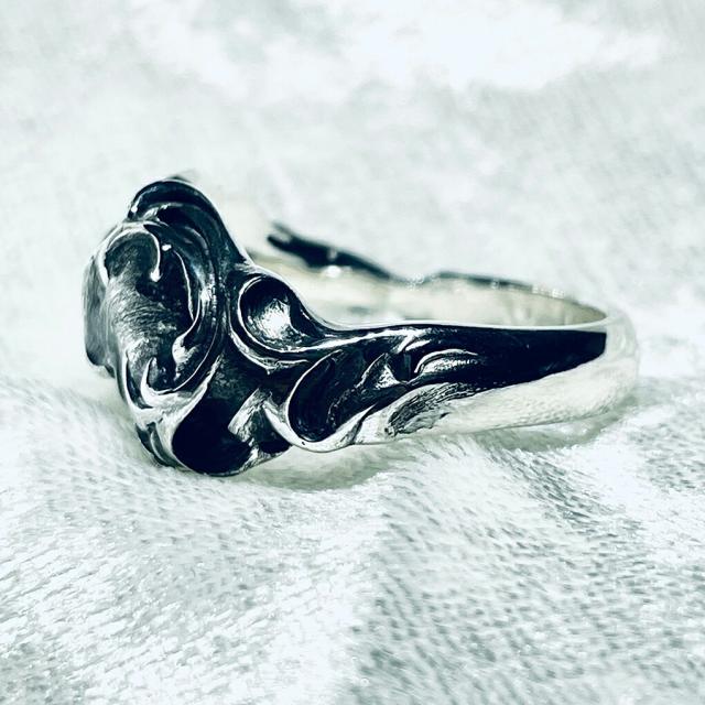 Revellia Flamme 輪っか 指環 6〜17号 しろがね色 925 炎 火 曲線状の形 飾りつけ 工芸 形成 工芸 今日このごろ 芸術 しろがね色輪っか メンズ レディース 成人男性 御上さん 彼