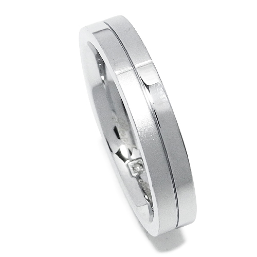 ダイヤ入りチェック ステンレスリング 15〜21号  メンズ 指輪 ダイヤモンド サージカルステンレス ペアの通販は 5,284円