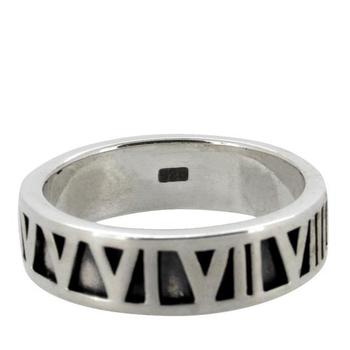 ローマ数字 クロック シルバーリング 8.5〜23号 /メンズ レディース