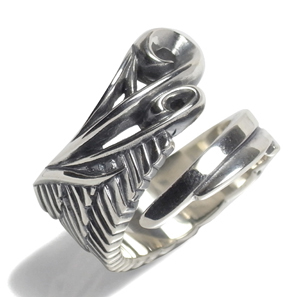 ラージレフトウィング シルバーリング 10〜27号【エムズコレクション】送料無料 シルバー925 リング メンズ 指輪 ブランド 大きいサイズ msコレクションの通販は