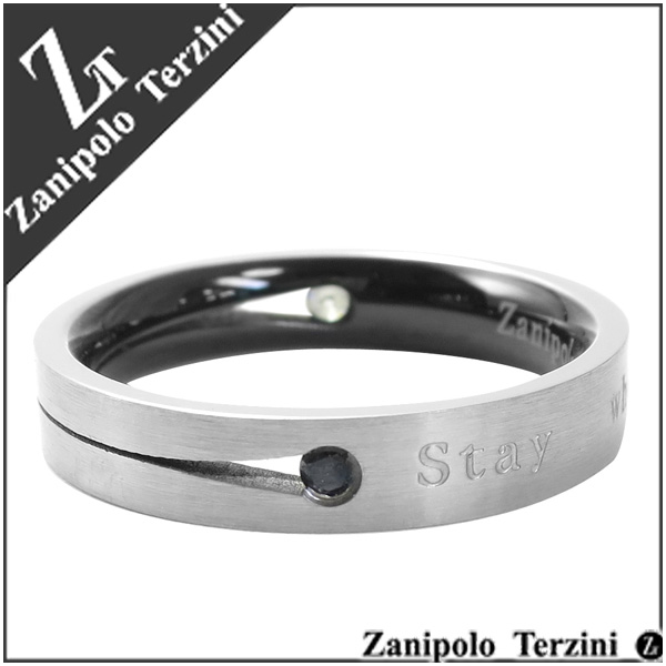 スリット ジョイント ジルコニア サージカルステンレス リング（15〜23号) 【Zanipolo Terzini】 /メンズ 指輪 シンプル 金属アレルギーの通販は 5,200円