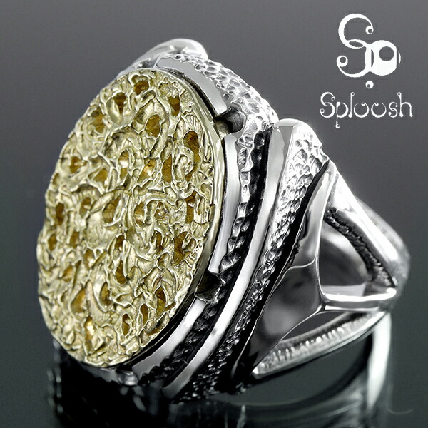 スプルーシュ オーバル ゴールドカラー シルバー シグネットリング 16~23号 リング 指輪 メンズ シルバー925 印台 印台リング 透かし 大きめ 大きいの通販は指輪・リング