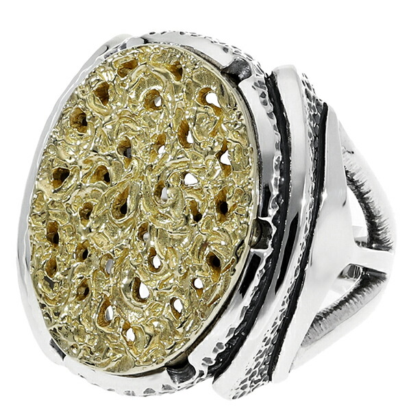 スプルーシュ オーバル ゴールドカラー シルバー シグネットリング 16~23号 リング 指輪 メンズ シルバー925 印台 印台リング 透かし 大きめ 大きいの通販は