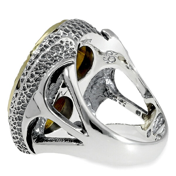 スプルーシュ オーバル ゴールドカラー シルバー シグネットリング 16~23号 リング 指輪 メンズ シルバー925 印台 印台リング 透かし 大きめ 大きいの通販は