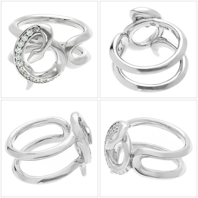 Velvet Lounge ヴェルヴェットラウンジ バインド スネーク リング 指輪 9〜23号 蛇 ヘビ シルバー ジルコニア シルバーリング メンズ レディース 男性_4