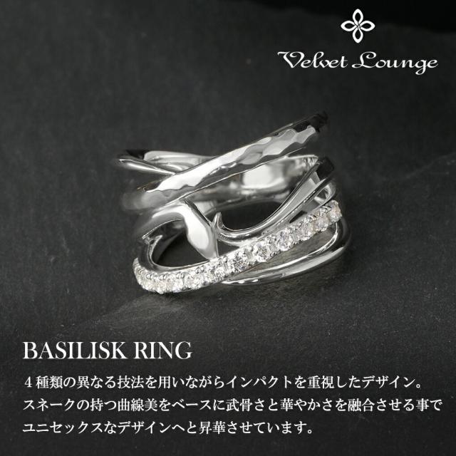 Velvet Lounge ヴェルヴェットラウンジ バシリスク スネーク リング 指輪 5〜23号 蛇 ヘビ シルバー ジルコニア シルバーリング メンズ レディース_1