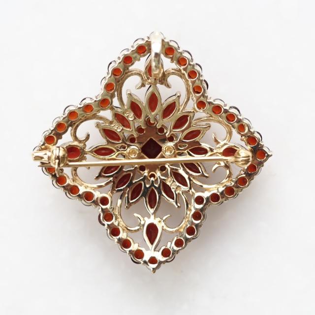 ROKUZANガーネットネックレス ROKUZAN ガーネット ブローチ ペンダント