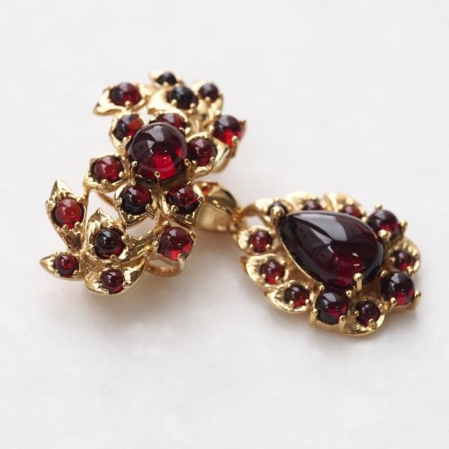 ロクザン ROKUZAN ロクザンガーネット ペンダントヘッド ブローチ