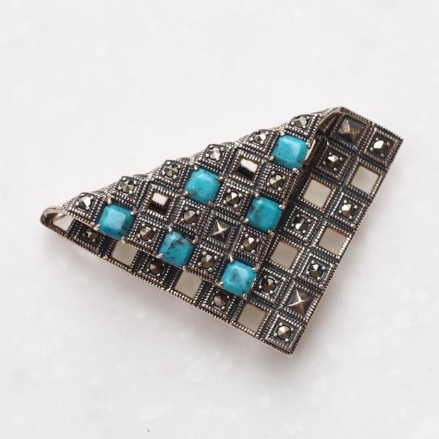 市松ペンダントトップ ROKUZAN 市松模様 ブローチ ペンダントトップ (チェーンなし