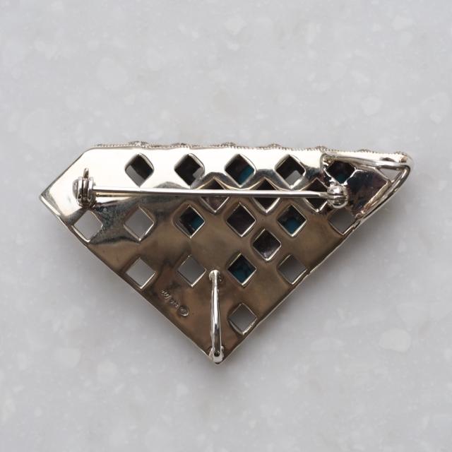 市松ペンダントトップ ROKUZAN 市松模様 ブローチ ペンダントトップ (チェーンなし