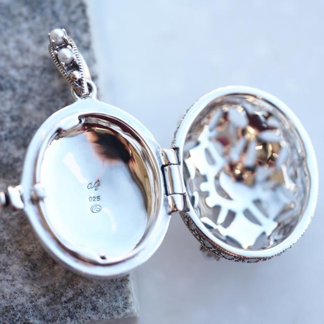 碌山 925 トルコ石 シードパール マーカサイト ブローチ ペンダント