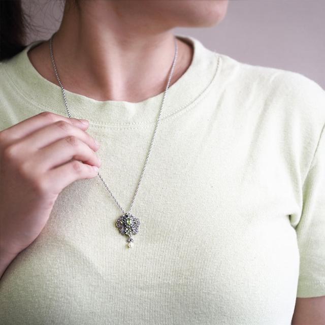 ROKUZAN ペリドット パール シークレットハート ペンダント ペンダントトップ (チェーンなし) ネックレス トップ ヘッド シルバー925 ペリドット_6