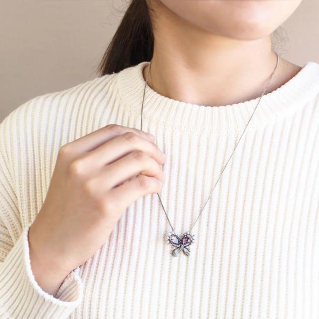 ROKUZAN アメジスト パール ミニョンパピヨン ペンダント ペンダントトップ (チェーンなし) ネックレス トップ ヘッド シルバー925 アメジスト_4