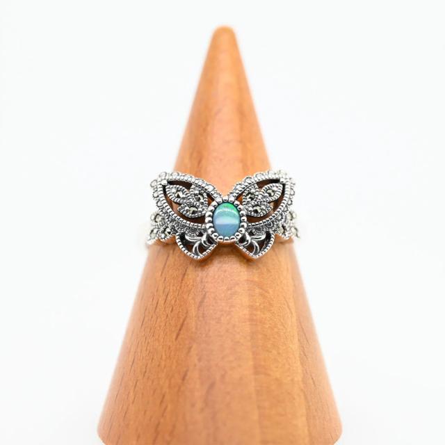 碌山 silver925 エメラルド マルカジット リング 14号 ROKUZAN