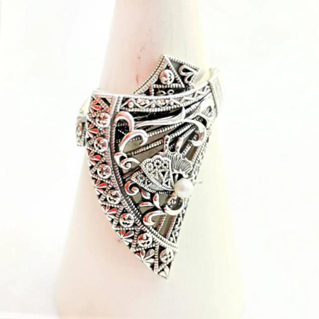 [未使用品] 碌山 リング カーネリアン シードパール マルカジット16.5号 碌山リング マルカジットパール 未使用品] 碌山 リング カーネリアン