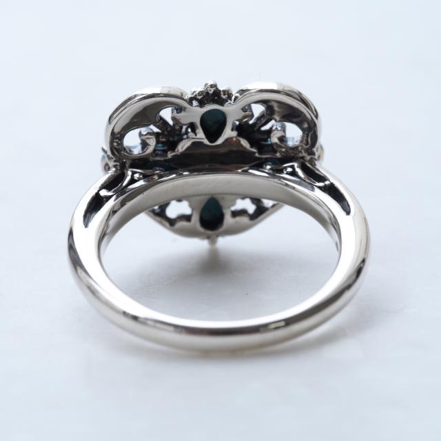 ROKUZAN ターコイズ オパール ハート リング 指輪 11〜17号