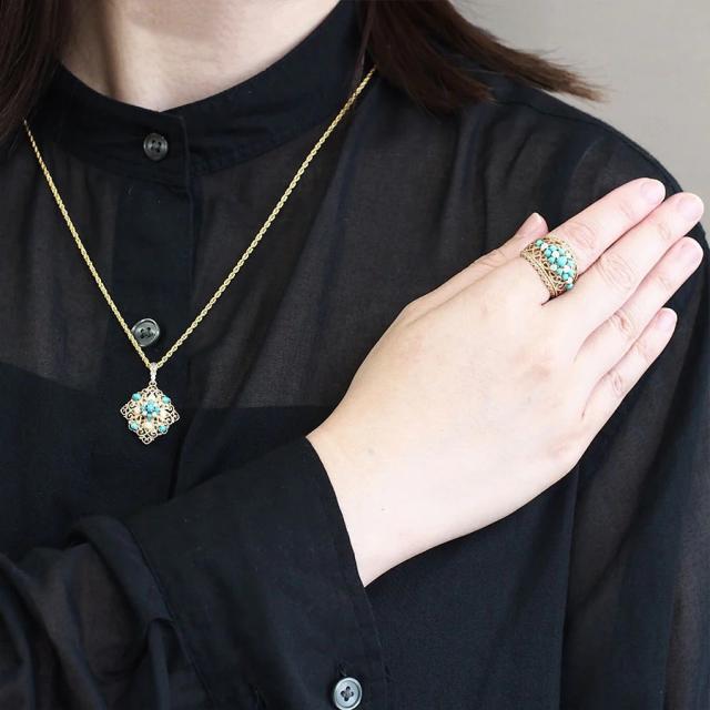 ROKUZAN ターコイズ オパール リング 指輪 11〜17号 シルバー925