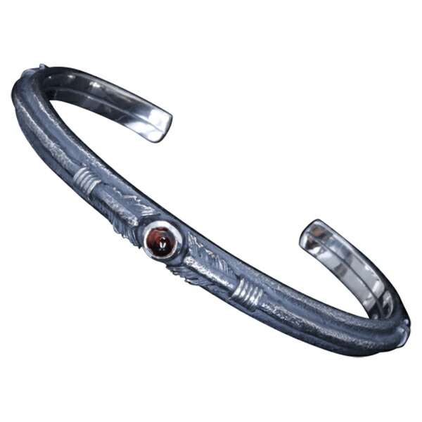 龍頭 生二本矢 バングル 石付 燻し仕上げ メンズ シルバー シルバーバングル メンズバングル シルバー925 男性 彼氏 伝統技法 ギフト 人気 おしゃれの通販は 25,740円