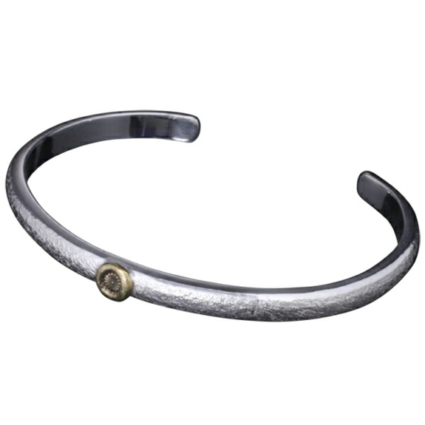 龍頭 甲丸岩石菊 バングル 5mm メンズ レディース シルバー 真鍮 シルバーバングル メンズバングル レディースバングル シルバー950 男性 彼氏 女性の通販は