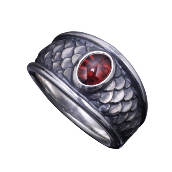 龍頭 ガーネット 龍鱗 リング 14〜25号 指輪 竜 ドラゴン メンズ シルバー シルバーリング メンズリング シルバー950 男性 彼氏 伝統技法 ギフト 人気の通販は