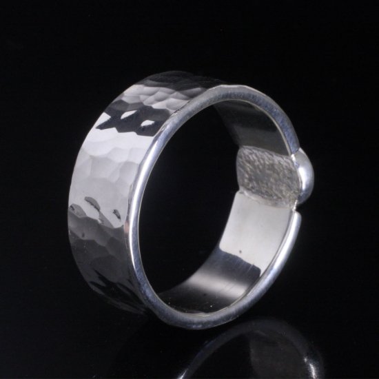 龍頭 ブルートパーズ 丸鎚目 リング 幅8mm 14〜27号 指輪 メンズ シルバー シルバーリング メンズリング シルバー950 男性 彼氏 伝統技法 ギフト 人気_6