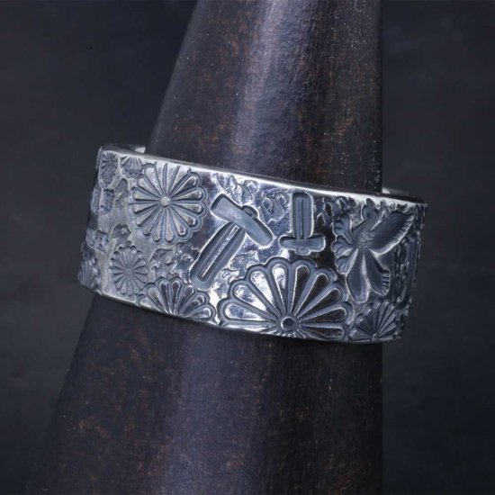 龍頭 和mixture リング 幅10mm 13〜27号 指輪 花 メンズ シルバー シルバーリング メンズリング シルバー950 男性 彼氏 伝統技法 ギフト 人気_7