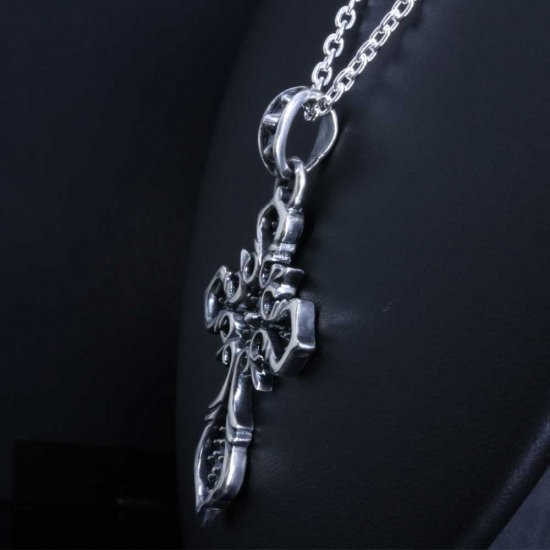 龍頭 霰十字架 ネックレス チェーン付き ペンダント メンズ シルバー シルバーネックレス メンズネックレス シルバー950 男性 彼氏 伝統技法 ギフト_4
