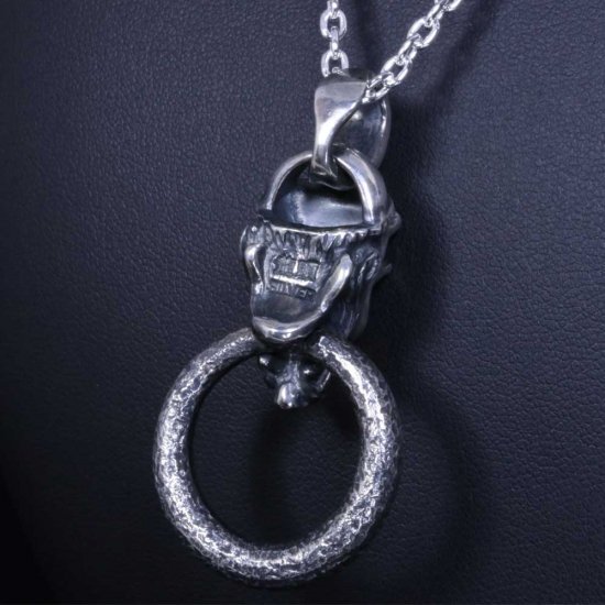 龍頭 龍頭 ネックレス チェーン付き ペンダント メンズ シルバー シルバーネックレス メンズネックレス 竜 ドラゴン シルバー950 男性 彼氏 伝統技法_2