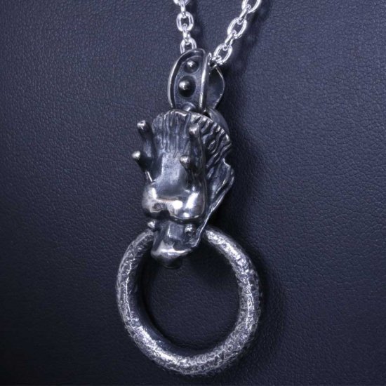 龍頭 龍頭 ネックレス チェーン付き ペンダント メンズ シルバー シルバーネックレス メンズネックレス 竜 ドラゴン シルバー950 男性 彼氏 伝統技法_3
