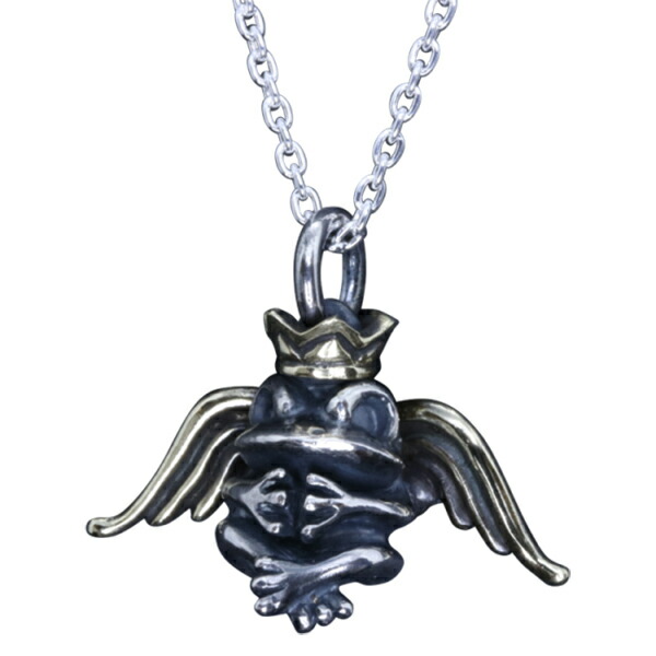 龍頭 反抗期天使 蛙王 ペンダントトップ チェーンなし トップ ヘッド メンズ シルバー ネックレストップ ペンダントヘッド カエル 天使 エンジェルの通販は 17,963円