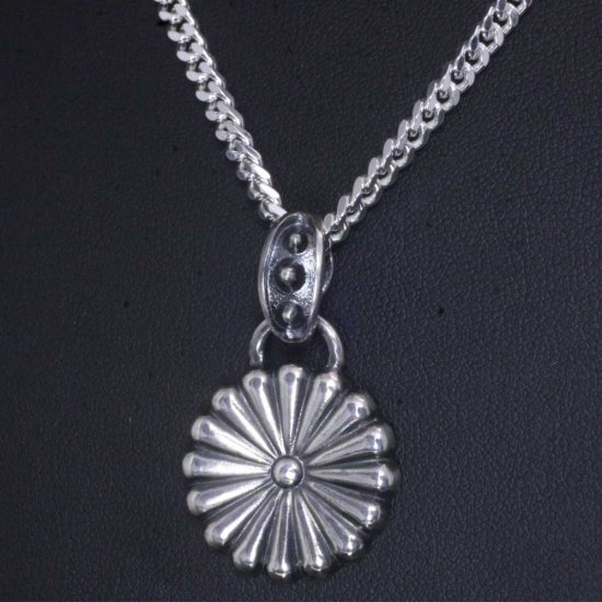龍頭 菊 (大) ネックレス チェーン付き ペンダント メンズ シルバー シルバーネックレス メンズネックレス 花 シルバー950 男性 彼氏 伝統技法 ギフト_1