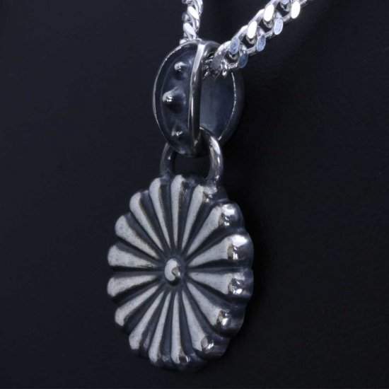 龍頭 菊 (大) ネックレス チェーン付き ペンダント メンズ シルバー シルバーネックレス メンズネックレス 花 シルバー950 男性 彼氏 伝統技法 ギフト_4