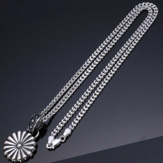 龍頭 菊 (大) ネックレス チェーン付き ペンダント メンズ シルバー シルバーネックレス メンズネックレス 花 シルバー950 男性 彼氏 伝統技法 ギフト_6