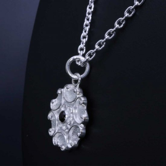 龍頭 屈輪文 ネックレス チェーン付き ペンダント メンズ シルバー シルバーネックレス メンズネックレス 天然石 シルバー950 男性 彼氏 伝統技法_5