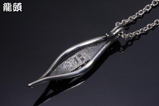 龍頭 流線×霰スティック ネックレス チェーン付き ペンダント メンズ シルバー シルバーネックレス メンズネックレス シルバー950 男性 彼氏_1