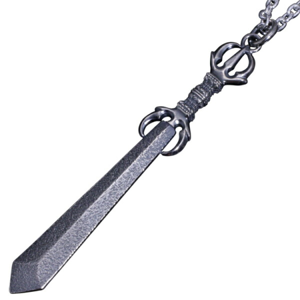 龍頭 三鈷剣 ネックレス チェーン付き ペンダント メンズ シルバー シルバーネックレス メンズネックレス 剣 刀 武器 シルバー950 男性 彼氏 伝統技法