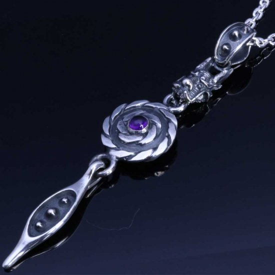 龍頭 龍 ツイスト 3 ネックレス チェーン付き ペンダント メンズ シルバー シルバーネックレス メンズネックレス 竜 ドラゴン 天然石 シルバー950_3