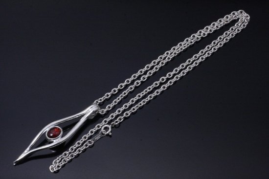 龍頭 ガーネット 流線 ネックレス チェーン付き ペンダント メンズ シルバー シルバーネックレス メンズネックレス 天然石 シルバー950 男性 彼氏_3