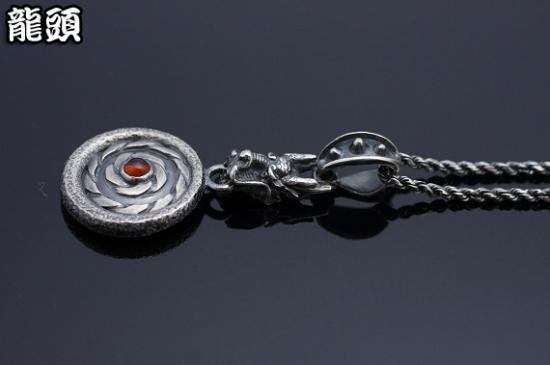 龍頭 小龍×岩石 ネックレス チェーン付き ペンダント メンズ シルバー シルバーネックレス メンズネックレス 竜 ドラゴン 天然石 シルバー950 男性_3