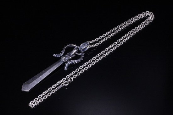 龍頭 霰刺又龍剣 ネックレス チェーン付き ペンダント メンズ シルバー シルバーネックレス メンズネックレス 竜 ドラゴン 剣 刀 武器 シルバー950_4