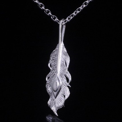 龍頭 鳳凰羽 ネックレス チェーン付き ペンダント メンズ シルバー シルバーネックレス メンズネックレス シルバー950 男性 彼氏 伝統技法 ギフト_2