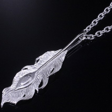 龍頭 鳳凰羽 ネックレス チェーン付き ペンダント メンズ シルバー シルバーネックレス メンズネックレス シルバー950 男性 彼氏 伝統技法 ギフト_4