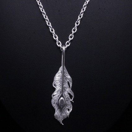 龍頭 鳳凰羽 ネックレス チェーン付き ペンダント メンズ シルバー シルバーネックレス メンズネックレス シルバー950 男性 彼氏 伝統技法 ギフト_6