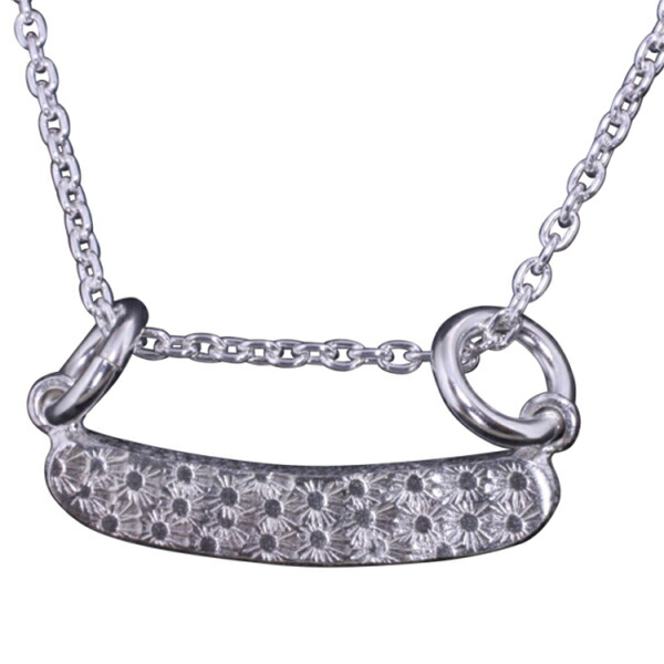 龍頭 小花鎚目 ネックレス チェーン付き ペンダント メンズ シルバー シルバーネックレス メンズネックレス 花 シルバー950 男性 彼氏 伝統技法
