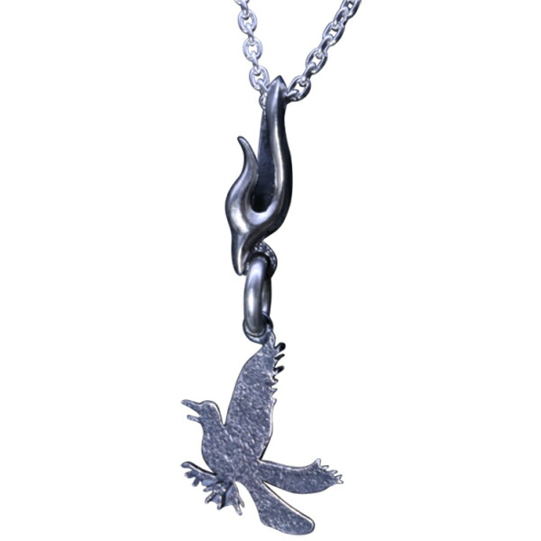 龍頭 火焔フック八咫烏 ネックレス チェーン付き ペンダント メンズ シルバー シルバーネックレス メンズネックレス ヤタガラス 神話 鳥 烏 カラスの通販は 9,009円