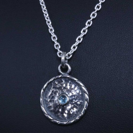 龍頭 丸鎚目ラウンド ツイスト ネックレス チェーン付き ペンダント メンズ シルバー シルバーネックレス メンズネックレス 天然石 シルバー950 男性_7