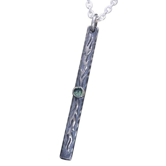 龍頭 石付き いぶし 火焔 ネックレス チェーン付き ペンダント メンズ シルバー シルバーネックレス メンズネックレス 火炎 炎 天然石 シルバー950_3